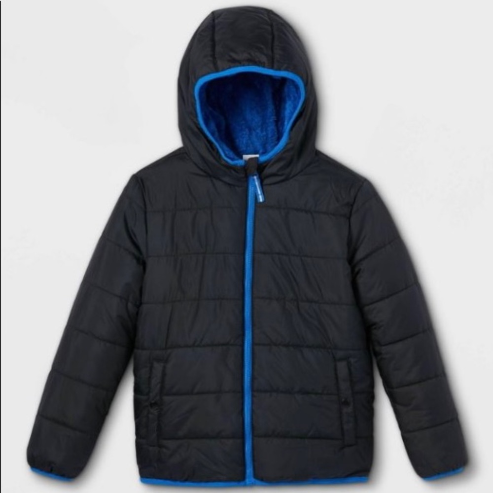 Boy' Reverible Puffer Jacket - Cat & Jack™ SIZE SMALL